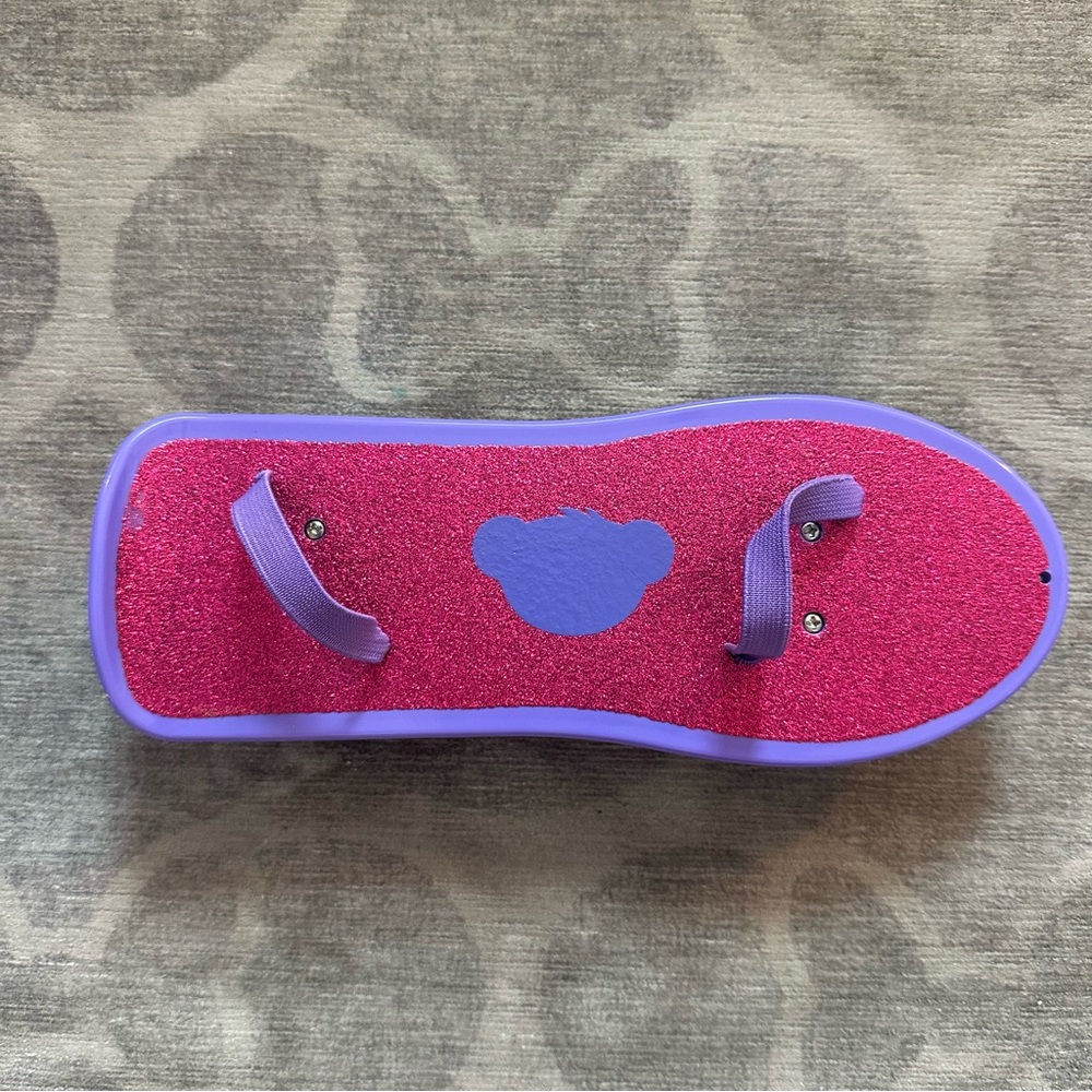 Build A Bear skateboard purple w pink glitter